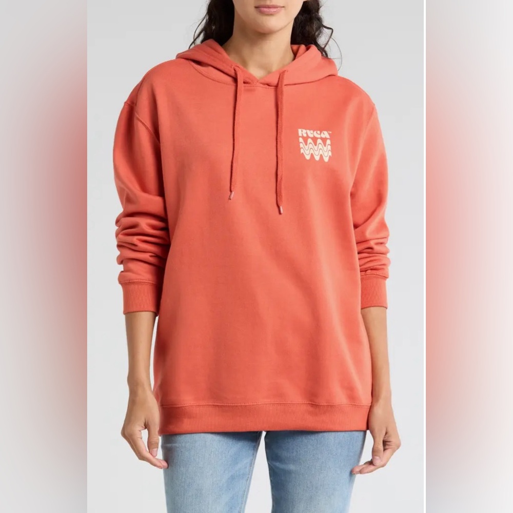 NWT RVCA At Ease Graphic Print Hoodie Size XS